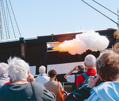 Cannon launch on the Frigate Jylland