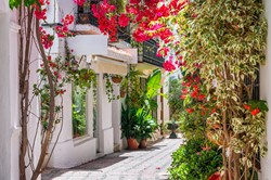 A narrow street in the old town of Marbella