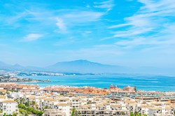 A panoramic view of La Duquesa and the Mediterranean Sea