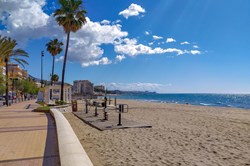 A view to Los Boliches and its long, sandy beach