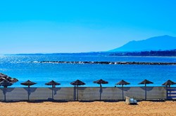 A view to Venus Beach and the Mediterranean Sea at Marbella