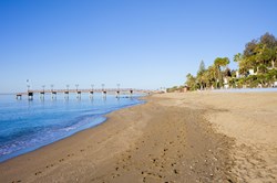 Beach and pier in Puerto Banus