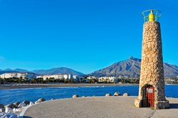 Beacon in Puerto Banus with a view to the beach
