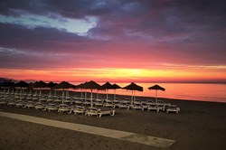 Los Boliches beach - The sun sets in the Mediterranean Sea