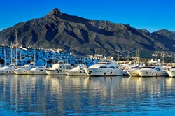 Yachts in the marina of Puerto Banus