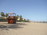 The sandy beach in Calahonda