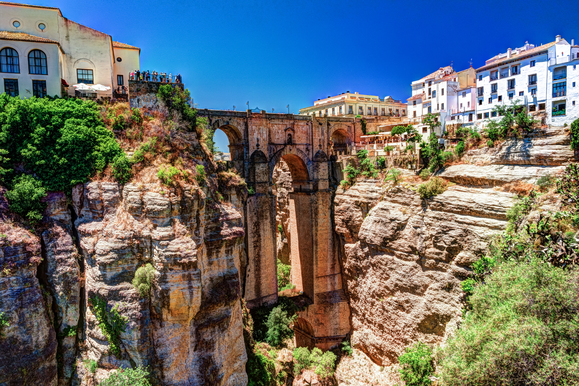 The Tajo Gorge in Ronda spanned by Puento Nuevo (New Bridge)