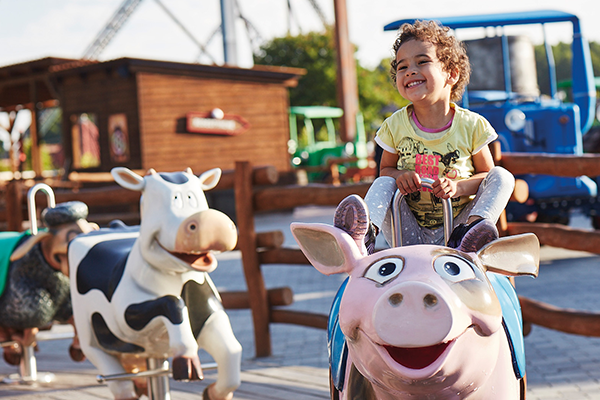 The large farmland “Bondegårdsland” at Djurs Sommerland theme park