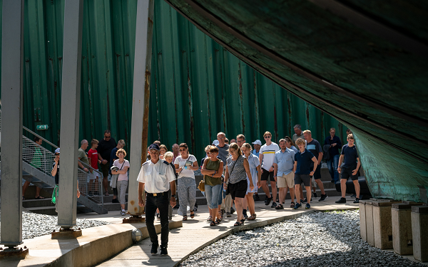 A guided tour on the frigate Jylland