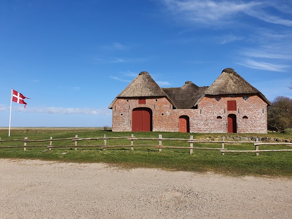 The Sea Captain's House on Rømø under a blue sky