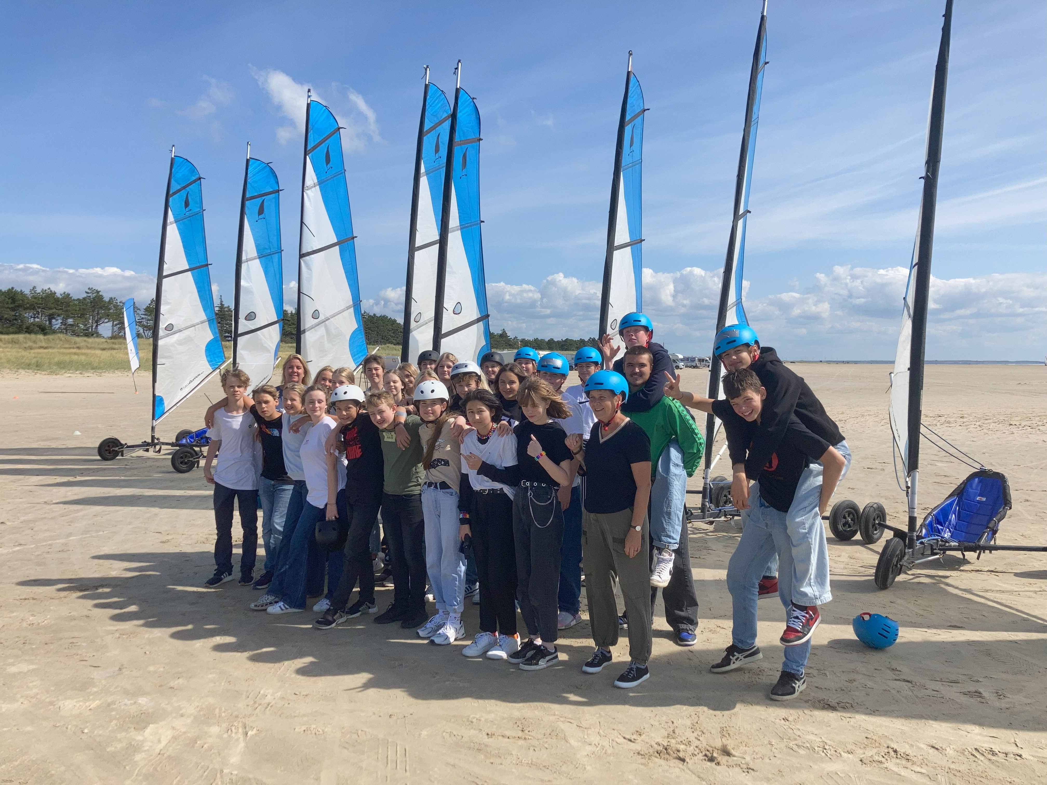 Instructors and participants on Rømø